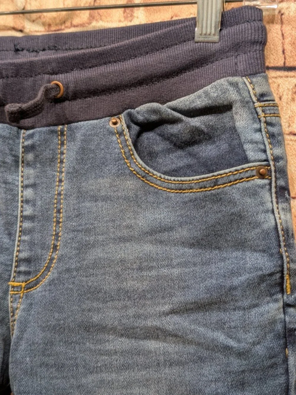 urban pipeline Blue Denim Jogger Jeans with Drawstring Waist Size Medium
